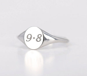 14K Personalized Initial Monogram Signet Ring